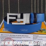 AAA Fake Fendi Reversible Black And Blue Leather Belt With SS Buckle